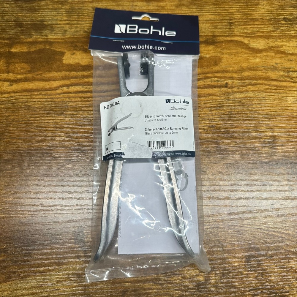 Bohle Silberschnitt BO 700.0A Cut Running Pliers for Glass up to 5mm Germany